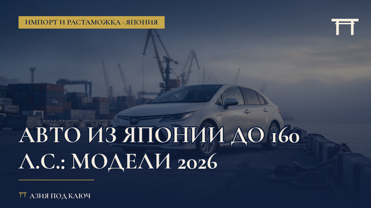 Авто из Японии до 160 л.с.: какие модели проходят в 2026