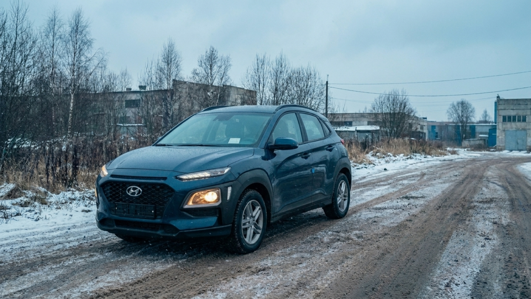Hyundai Kona на автовозе, доставка по России