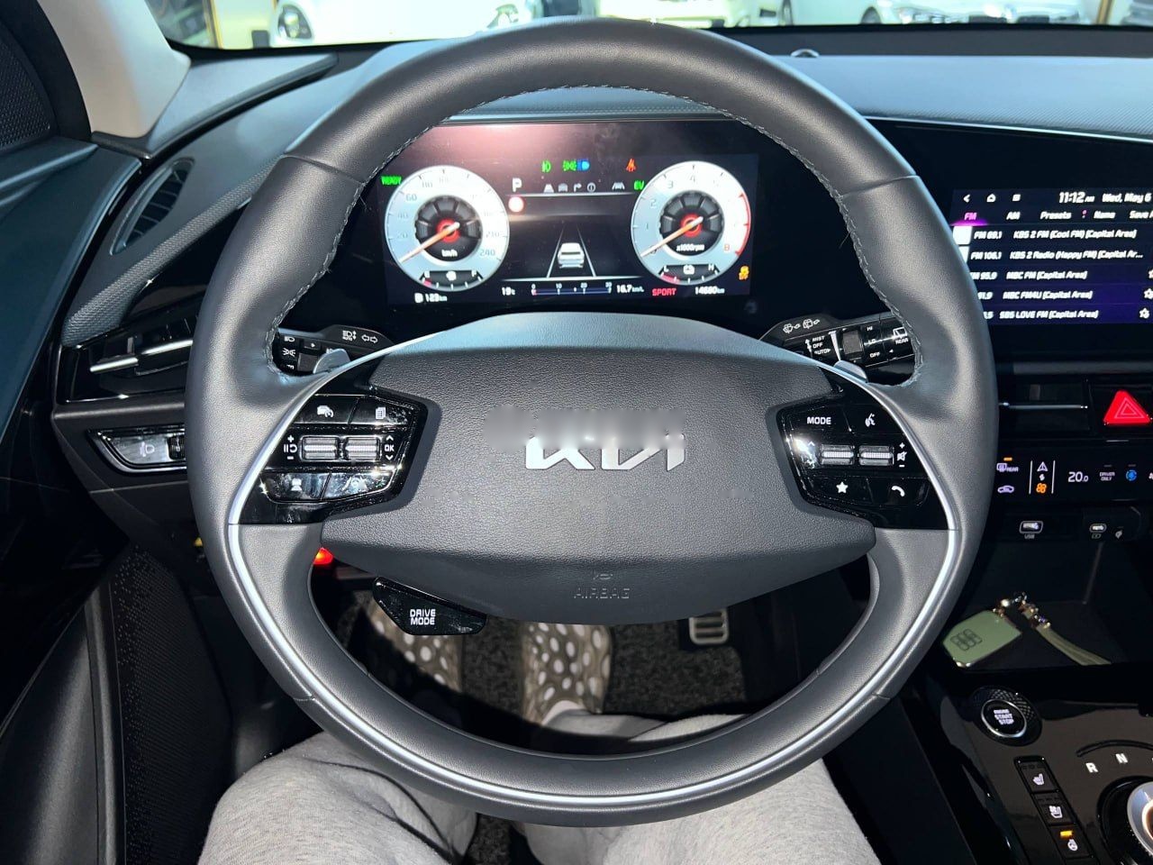 Kia Niro, руль с подогревом и цифровая приборка, вид из салона (5/6)