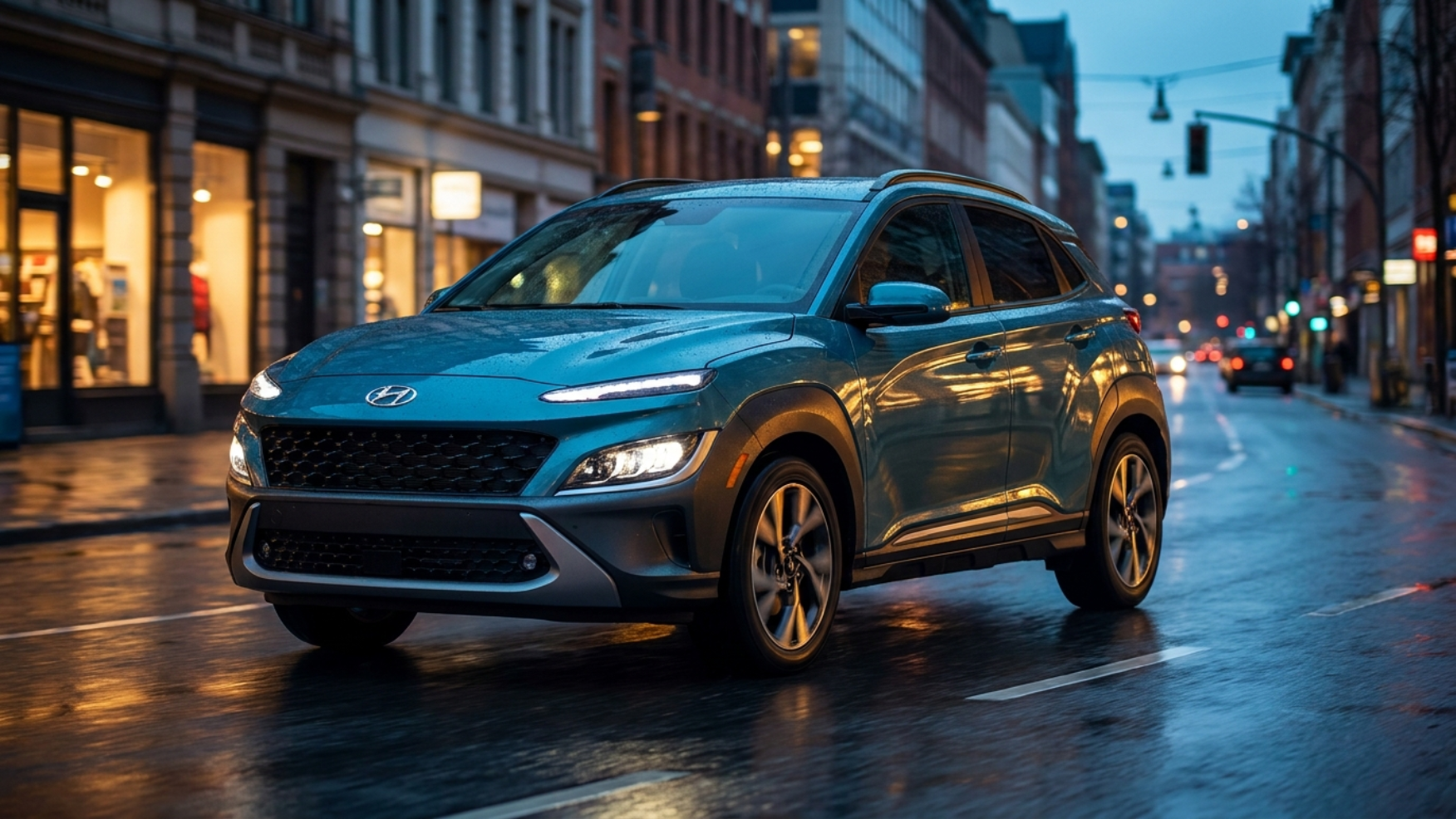 Hyundai Kona в городе
