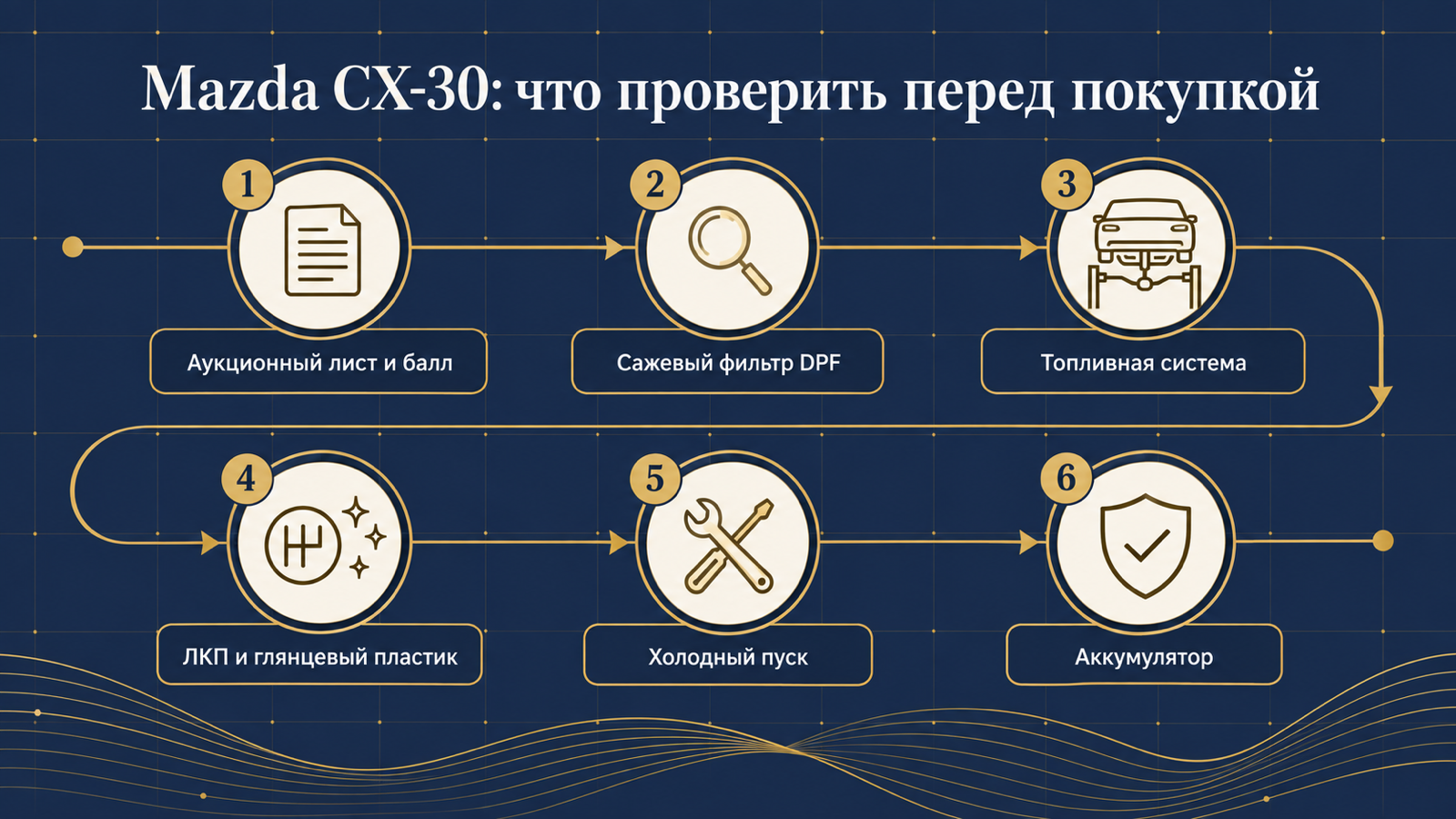 Инфографика: что проверить перед покупкой Mazda CX-30